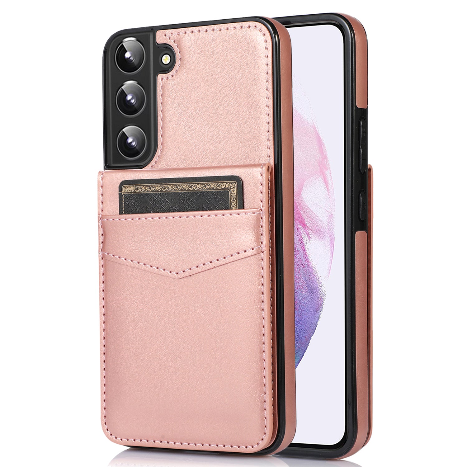 For Samsung Galaxy S23 Kickstand Leather TPU Case Cell Phone Cover with Card Slots For Samsung Galaxy S23 Kickstand Leather TPU Case Cell Phone Cover with Card Slots